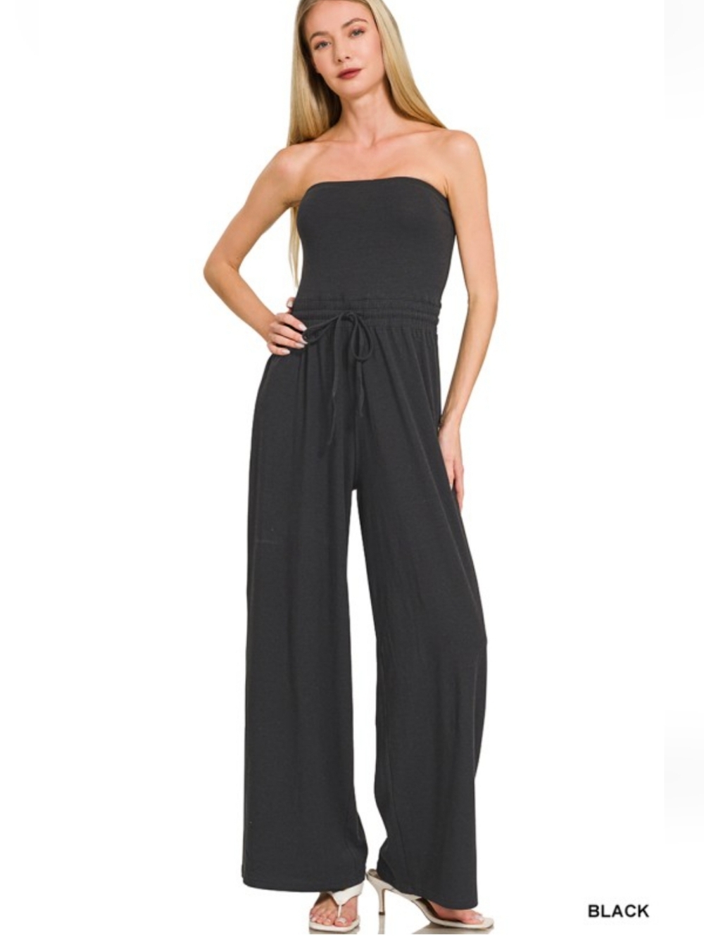 🖤 Black Tube Top Jumpsuit